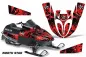 Preview: Northstar Hintergrund = Rot, Designfarbe = Weiß für Arctic Cat 120 Sno Pro