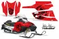 Preview: SilverStar - Reloaded Hintergrund = Rot, Designfarbe = Schwarz für Arctic Cat Firecat/Sabercat (F5, F6, F7) 2003-2006