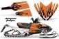 Preview: Diamond Flames Hintergrund = Orange, Designfarbe = Schwarz für Arctic Cat M Series/Crossfire Schneemobil 2007-2011