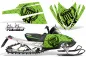 Preview: SilverStar - Reloaded Hintergrund = Grün, Designfarbe = Schwarz für Arctic Cat M Series/Crossfire Schneemobil 2007-2011