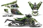 Preview: Mad Hatter Hintergrund = Grün, Designfarbe = Silber für Arctic Cat Z1 Turbo 2006-2012