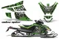 Preview: Widow Maker Hintergrund = Grün, Designfarbe = Schwarz für Arctic Cat Z1 Turbo 2006-2012