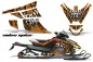 Preview: Widow Maker Hintergrund = Orange, Designfarbe = Schwarz für Arctic Cat Z1 Turbo 2006-2012
