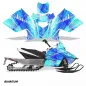 Preview: Quantum Hintergrund = Teal Blau, Designfarbe = Blau für Arctic Cat ZR 200 Schneemobil 2018-2024
