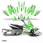 Preview: Slash Hintergrund = Weiß, Designfarbe = Grün für Arctic Cat ZR 200 Schneemobil 2018-2024