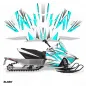 Preview: Slash Hintergrund = Weiß, Designfarbe = Teal Blau für Arctic Cat ZR 200 Schneemobil 2018-2024