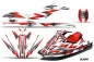 Preview: Slash Hintergrund = Weiß, Designfarbe = Rot für CAN-AM Sea Doo GTI Sitdown 2006-2010