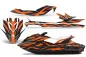Preview: Zooted Hintergrund = Schwarz, Designfarbe = Orange für CAN-AM Sea Doo GTI/GTR/GTS HD Sitdown 2011-2019