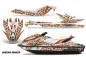 Preview: Widow Maker Hintergrund = Weiß, Designfarbe = Orange für CAN-AM Sea Doo GTI/GTR/GTS HD Sitdown 2011-2019