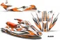 Preview: Slash Hintergrund = Weiß, Designfarbe = Orange für CAN-AM Sea Doo GTX Siege Avant Sitdown 1996-1999