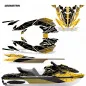 Preview: Geometrik Hintergrund = Schwarz, Designfarbe = Gelb für CAN-AM Sea-Doo RXT X GTX 300 2018-2024