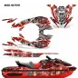 Preview: Mad Hatter Hintergrund = Rot, Designfarbe = Silber für CAN-AM Sea-Doo RXT X GTX 300 2018-2024