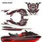 Preview: Widow Maker Hintergrund = Schwarz, Designfarbe = Rot für CAN-AM Sea-Doo RXT X GTX 300 2018-2024