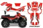Preview: Tribal Flame Background = Red, Design color = White for CAN-AM Outlander MAX 500/650/800 2006-2012