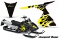 Preview: Diamond Flames Hintergrund = Schwarz, Designfarbe = Gelb für CAN-AM Ski Doo RT Sled 2005-2009