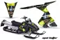 Preview: Mad Hatter Hintergrund = Schwarz, Designfarbe = Gelb für CAN-AM Ski Doo RT Sled 2005-2009