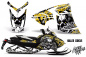 Preview: Killer Circus Background = Silver, Design color = Yellow for CAN-AM Ski Doo Rev XR/GSX/MXZ Sled 2009-2015