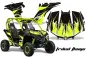 Preview: Tribal Flames Hintergrund = Schwarz, Designfarbe = Manta Grün für CAN-AM Maverick 1000 X/RS/R/XDS Turbo 2013-2016