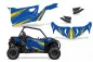 Preview: Contender Hintergrund = Blau, Designfarbe = Gelb für CAN-AM BRP Maverick Sport 2 Türer ab 2019+