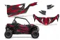 Preview: Zooted Hintergrund = Schwarz, Designfarbe = Rot für CAN-AM BRP Maverick Sport 2 Türer ab 2019+