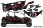 Preview: Mad Hatter Hintergrund = Schwarz, Designfarbe = Rot für CAN-AM BRP Maverick Sport MAX 4 Türer ab 2019+