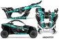 Preview: Mad Hatter Background = Black, Design color = Teal Blue for CAN-AM Maverick X3 2016-2023
