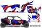 Preview: Retrospective Hintergrund = Rot, Designfarbe = Blau für CAN-AM Maverick X3 X DS 4 Türer 2016-2023