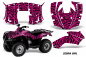 Preview: Zebra Girl Background = Black, Design color = Pink for Honda Recon ES Fourtrax 2005-2018