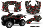 Preview: Butterfly Background = Black, Design color = Red for Honda Recon ES Fourtrax 2005-2018