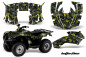 Preview: Butterfly Background = Black, Design color = Yellow for Honda Recon ES Fourtrax 2005-2018
