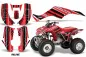 Preview: In Line Hintergrund = Schwarz, Designfarbe = Rot für Honda TRX 250EX 2001-2005