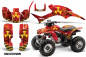 Preview: Meltdown Background = Red, Design color = Yellow for Honda TRX 300EX 1993-2006