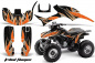 Preview: Tribal Flame Background = Black, Design color = Orange for Honda TRX 300EX 1993-2006