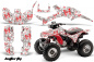 Preview: Butterfly Background = White, Design color = Red for Honda TRX 300EX 1993-2006