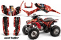 Preview: Mad Hatter Background = Red, Design color = Black for Honda TRX 300EX 1993-2006