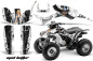 Preview: Mad Hatter Background = White, Design color = Black for Honda TRX 300EX 1993-2006