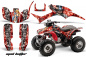 Preview: Mad Hatter Background = Red, Design color = Silver for Honda TRX 300EX 1993-2006