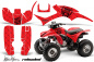 Preview: SilverStar- Reloaded Background = Red, Design color = Black for Honda TRX 300EX 1993-2006