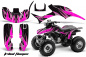 Preview: Tribal Flame Background = Black, Design color = Pink for Honda TRX 300EX 1993-2006