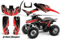 Preview: Tribal Flame Background = Black, Design color = Red for Honda TRX 300EX 1993-2006