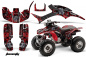 Preview: Toxicity Background = Red, Design color = Black for Honda TRX 300EX 1993-2006