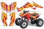 Preview: Zooted Background = Red, Design color = Yellow for Honda TRX 300EX 2007-2013