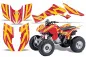 Preview: Zooted Hintergrund = Rot, Designfarbe = Gelb für Honda TRX 300EX 2007-2013
