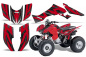 Preview: Zooted Background = Black, Design color = Red for Honda TRX 300EX 2007-2013