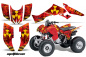 Preview: Meltdown Background = Red, Design color = Yellow for Honda TRX 300EX 2007-2013