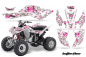 Preview: Butterfly Background = White, Design color = Pink for Honda TRX 400EX 2008-2016