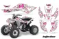 Preview: Butterfly Hintergrund = Weiß, Designfarbe = Pink für Honda TRX 400EX 2008-2016