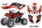 Preview: Mad Hatter Background = Red, Design color = Black for Honda TRX 400EX 2008-2016