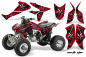 Preview: Northstar Background = Red, Design color = White for Honda TRX 450R 2004-2016