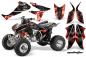 Preview: Mad Hatter Background = Red, Design color = Black for Honda TRX 450R 2004-2016